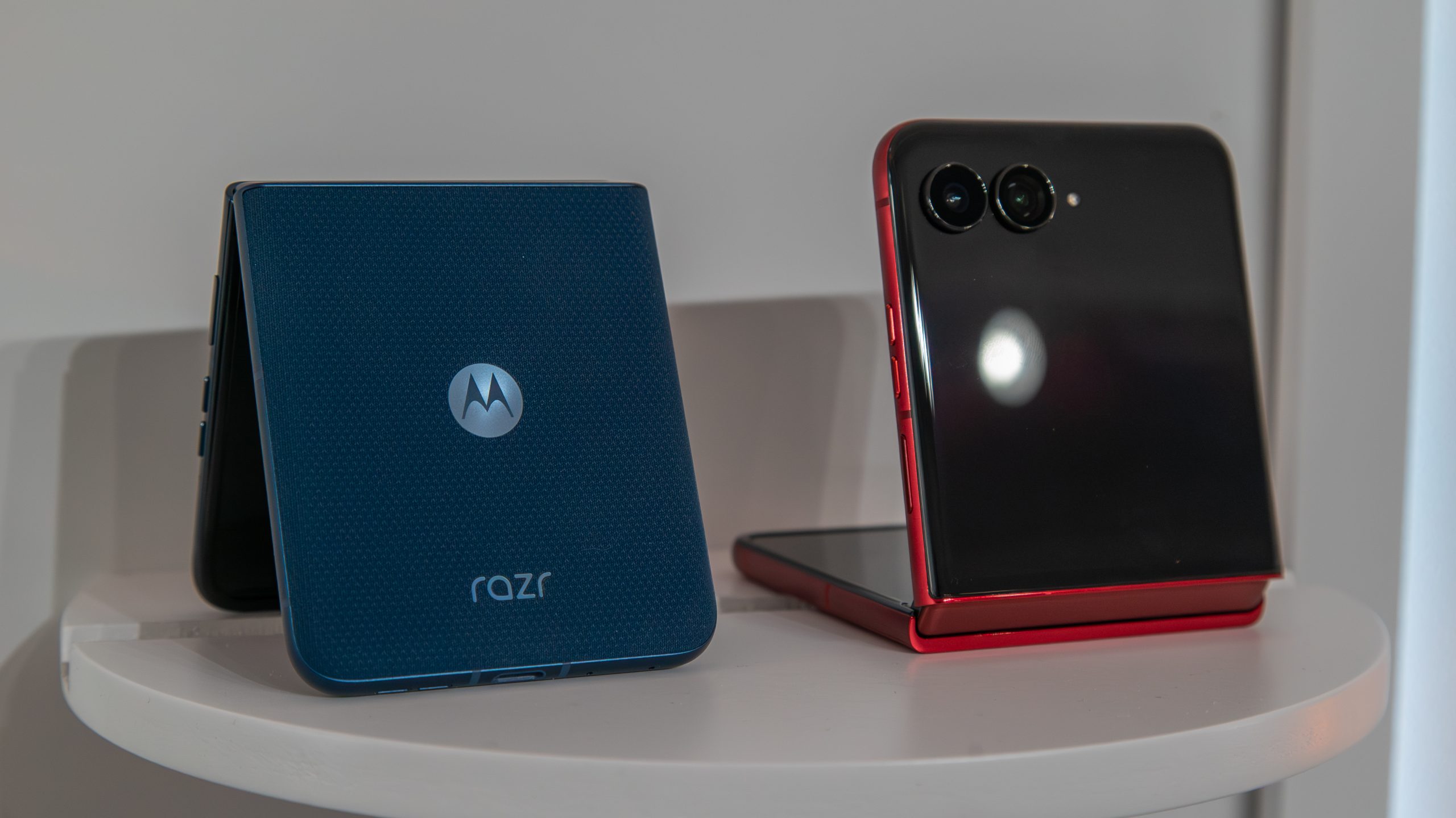The Razr Ultra 2025 next to the Razr Plus 2025