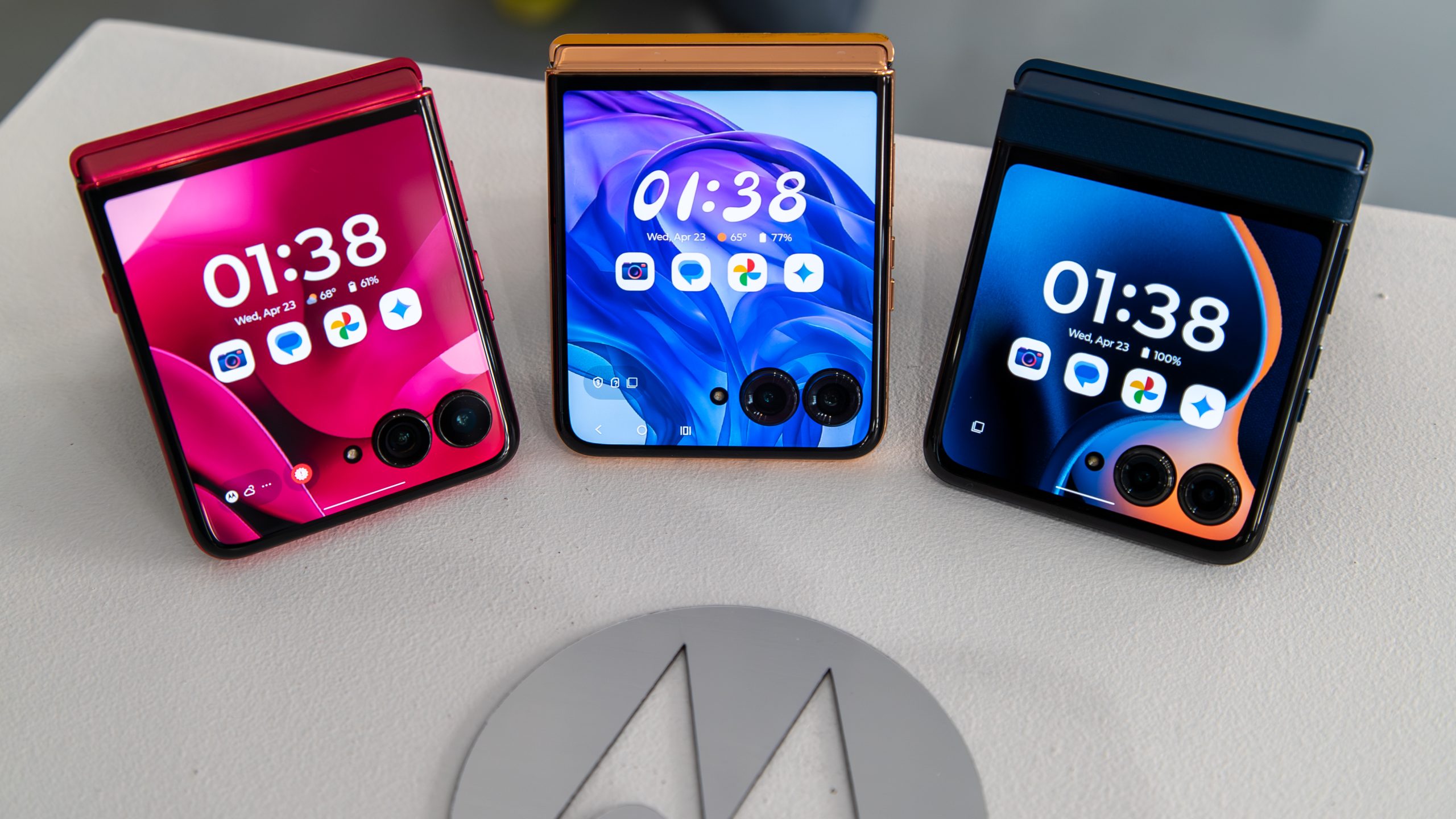 The Razr Ultra 2025 with the Razr Plus 2025 and Razr 2025