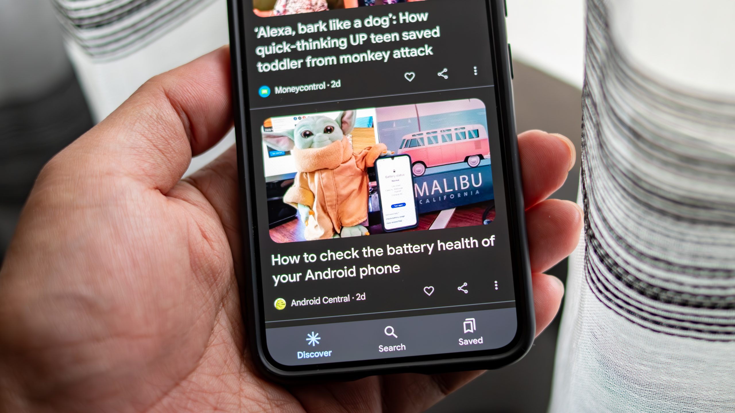 Google app bottom navigation bar
