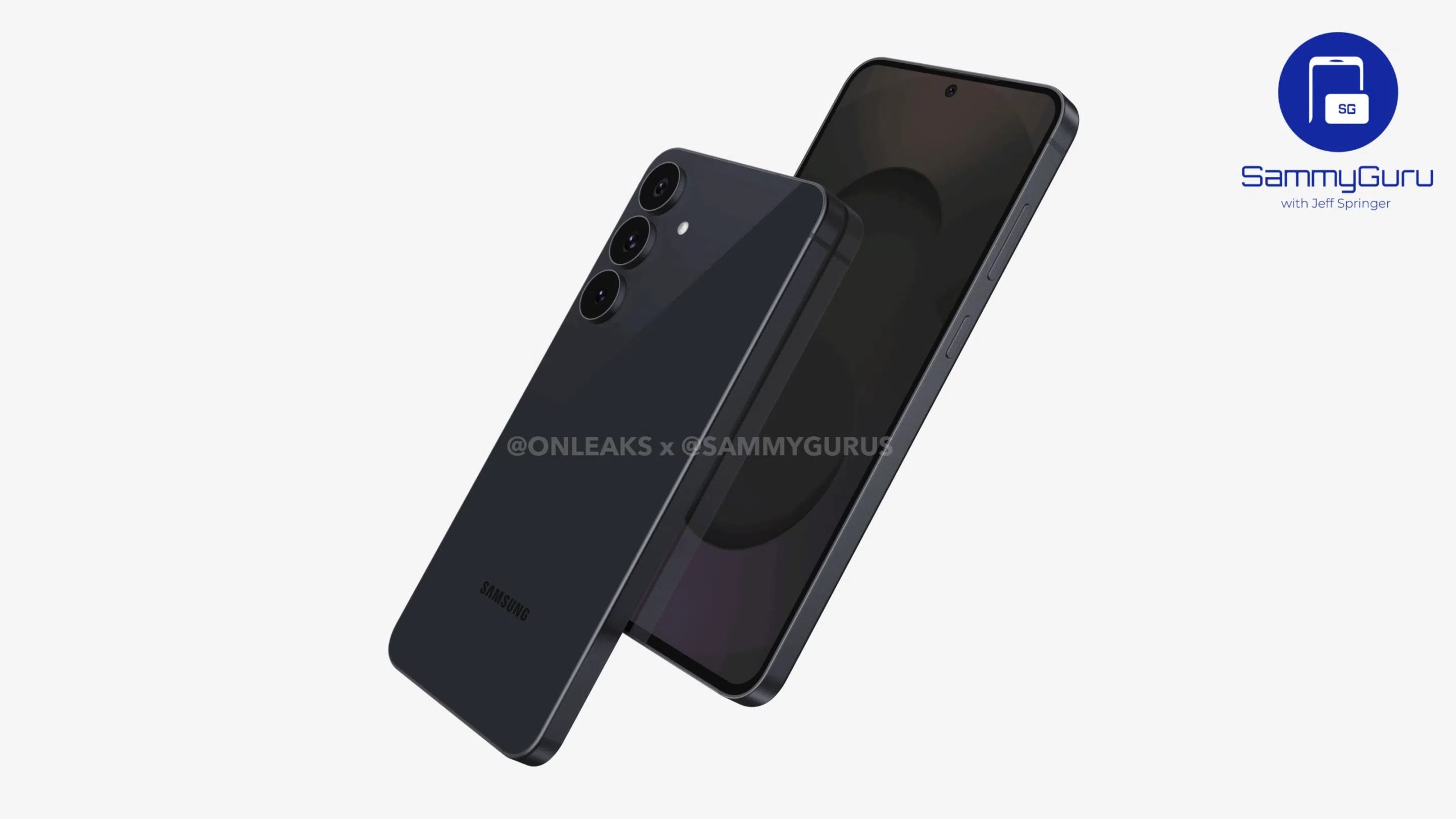 rear and front of Galaxy S25 FE based on leaked renders